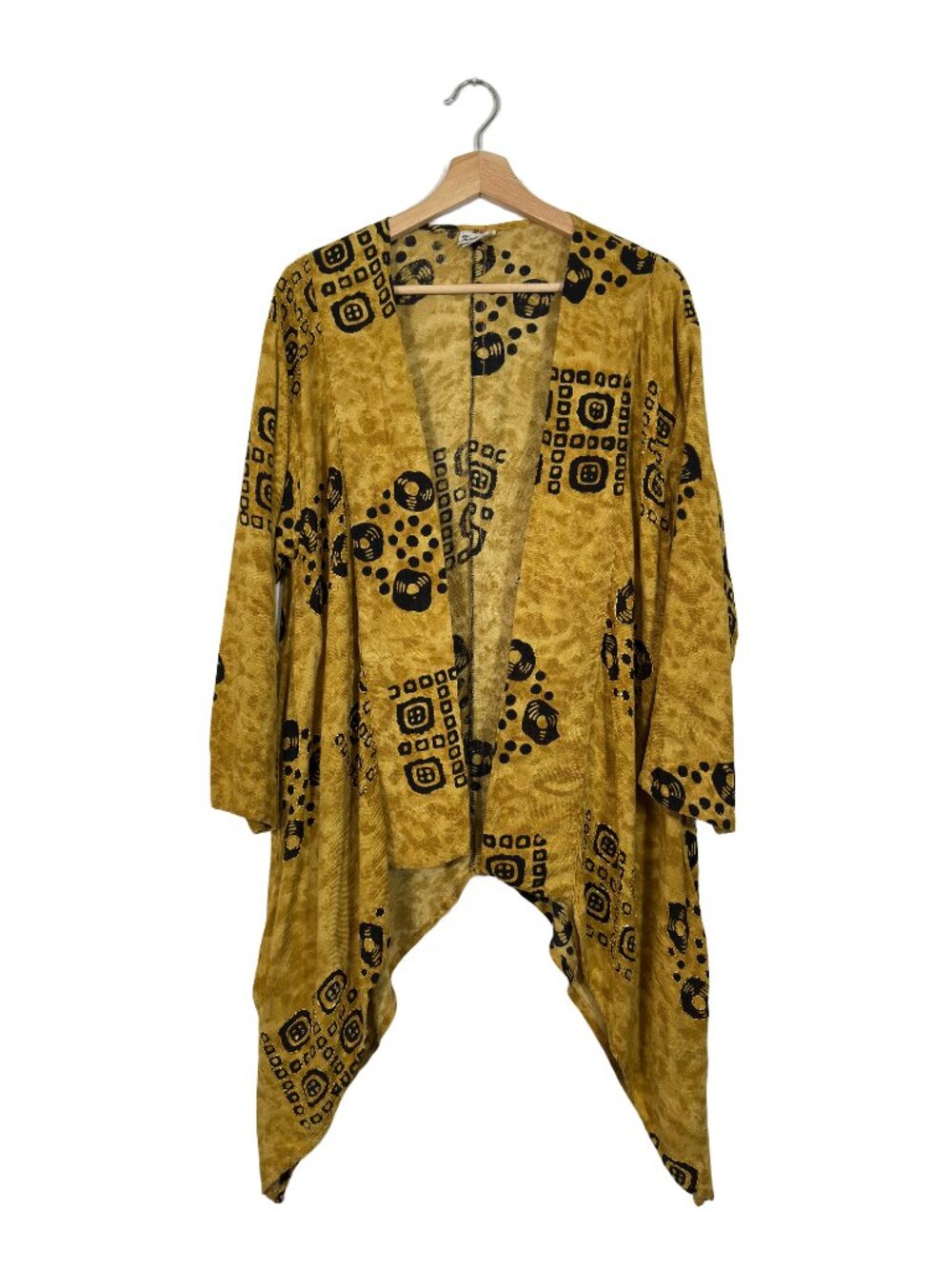 Afrocentric Beaded Kimono Cardigan Tribal Boho Geometric A-Line Waterfall Arsty